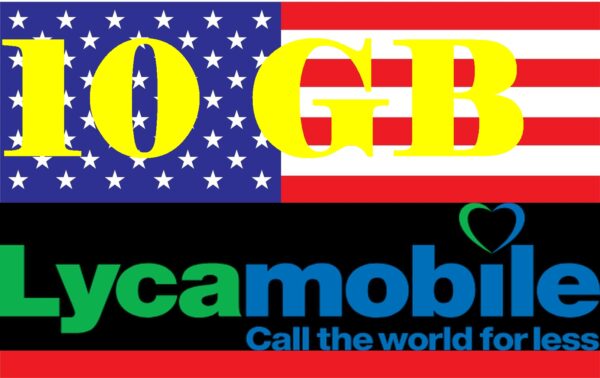 T-Mobile Lyca Mobile – USA Prepaid SIM Karte – 10GB