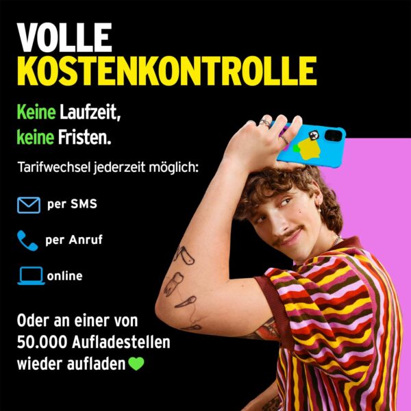 congstar Prepaid ALLNET L SIM-Karte ohne Vertrag 20 GB 5G 25 Mbit/s Telefonie & SMS Flat in alle dt. Netze Prepaid Allnet L mit 5G 25 – Bild 6