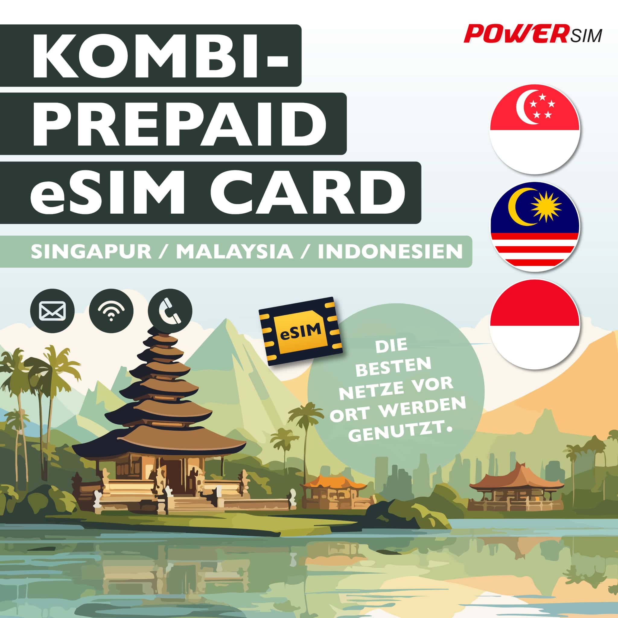 Singapur, Malaysia, Indonesien eSIM