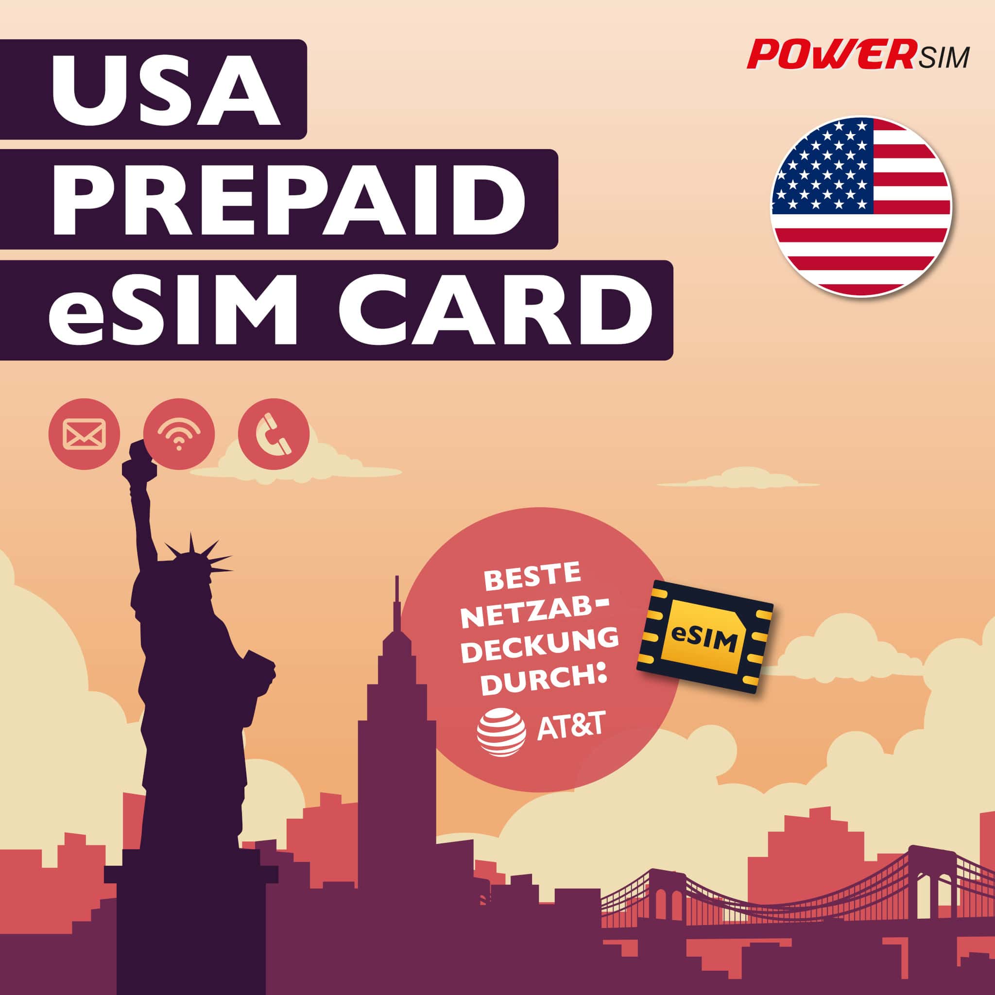 USA eSIM AT&T Netz