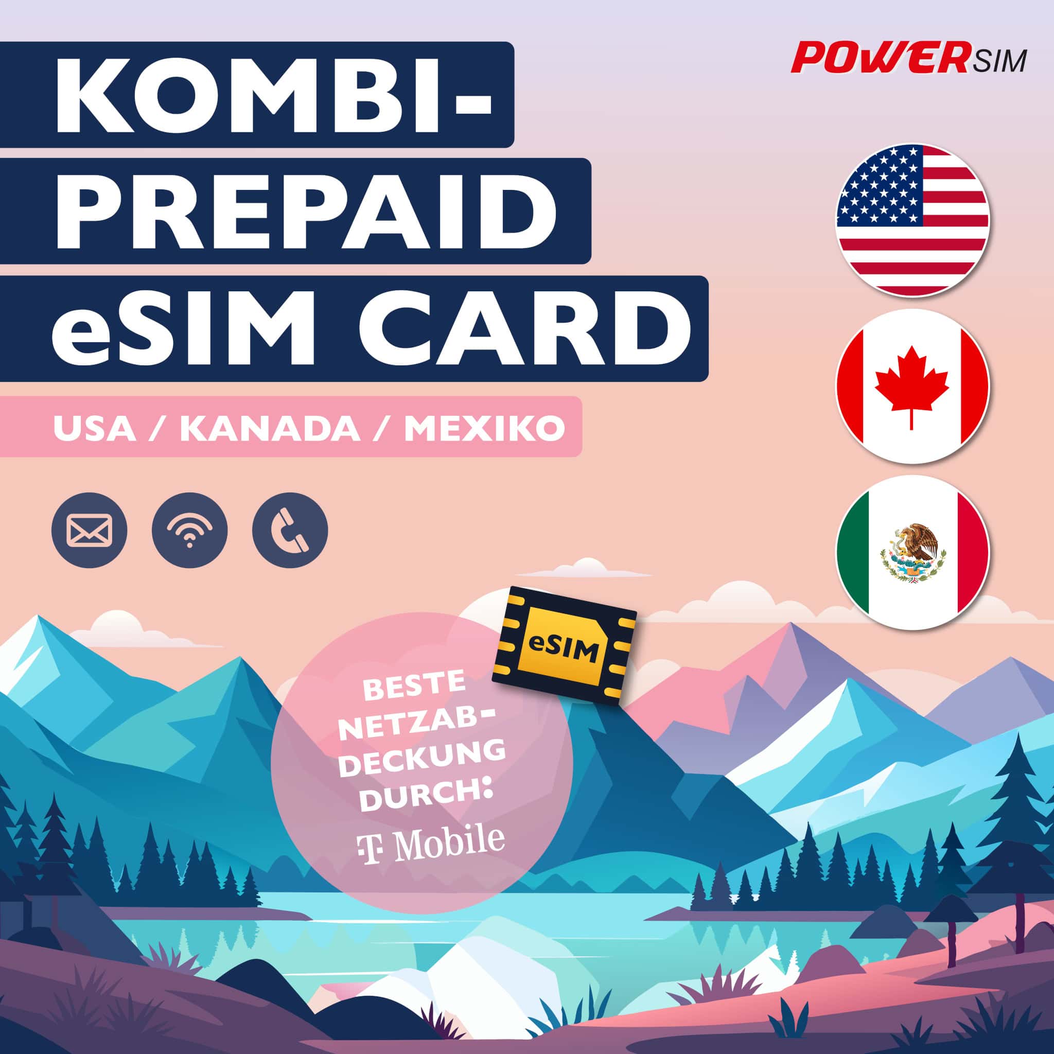USA, Kanada, Mexiko eSIM